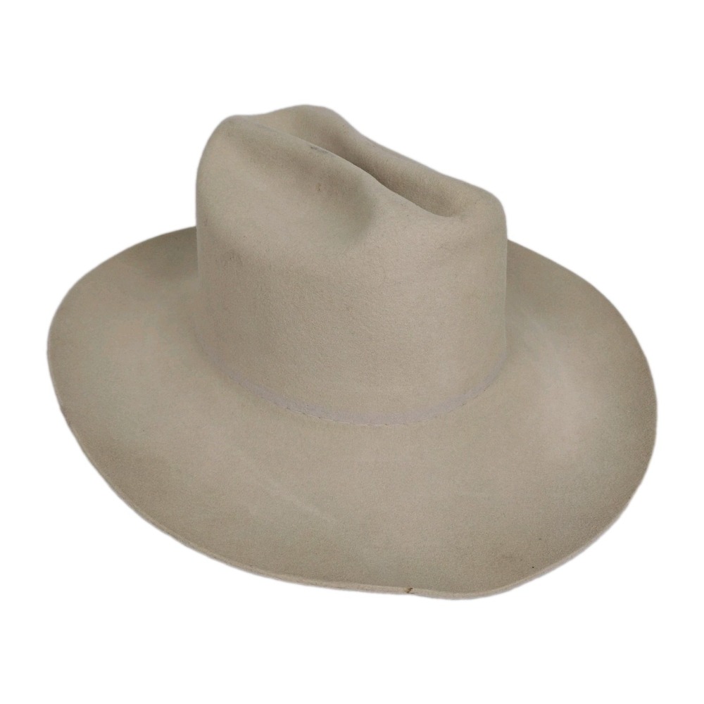 Eddy Bros "CHUTE" Cowboy Hat Tan Western by Chris Eddy 90% Wool 10% Fur USA VTG
